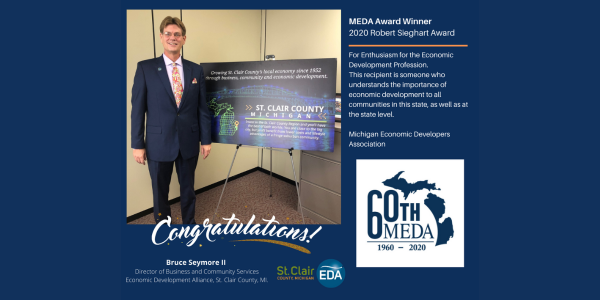 Bruce Seymore EDA St. Clair County MEDA Award