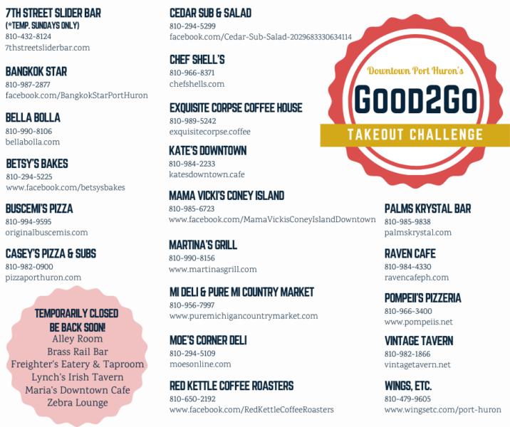Good2Go Participating Restaurants