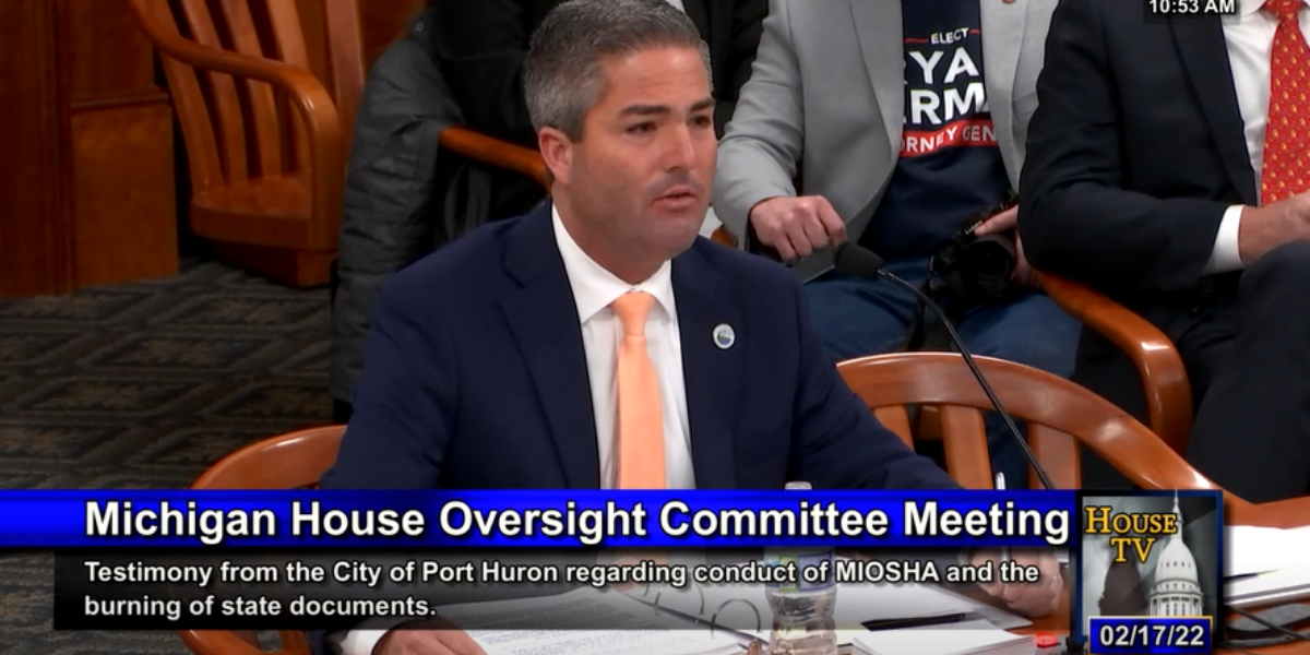 James Freed MIOSHA City of Port Huron House Oversight